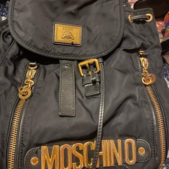 Moschino Handbags - MOSCHiNO Black backpack ((MiLANO))